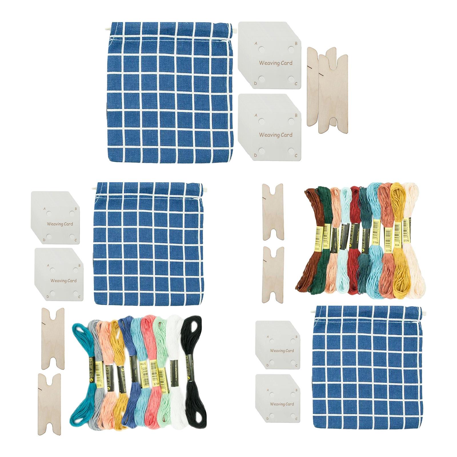 Tablet Accessories Set - プラスチック製タブレット織りカードセット、織りツールキット、インクルルームブレスレット製作用アクセサリー、アート＆クラフト用品