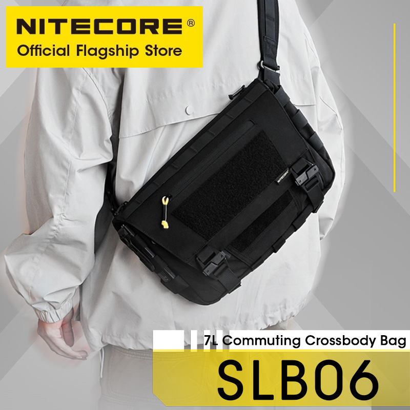 Tablet Shoulder Bag - NITECORE SLB06 通勤クロスボディバッグ黒スリングバッグ 7L 機能戦術ショルダーバッグ iphone