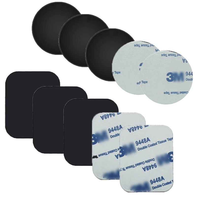 Bmw Accessories Tablet Holder - 5 ピース/セット金属ディスクプレート磁気電話ホルダー黒鉄シートディスクステッカー自動車電話マグネットスタンドアクセサリー車用