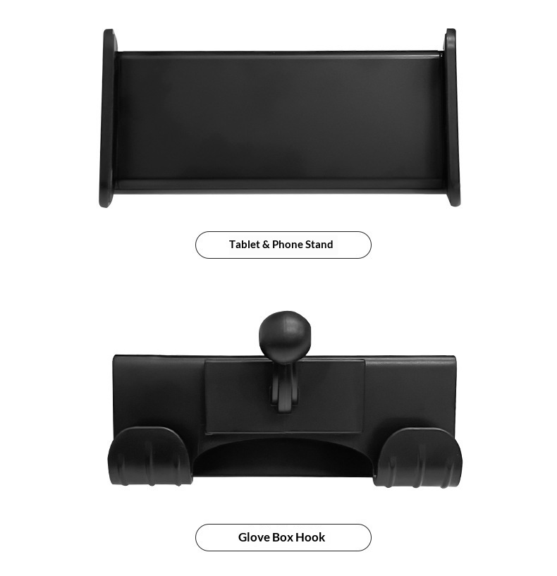 Tablet Accessory - テスラ モデルY、モデル3用タブレットホルダー。ヘッドレストに取り付け可能。iPad用、後部座席用フック、ハンガー、スタンド。子供用、旅行用アクセサリー。