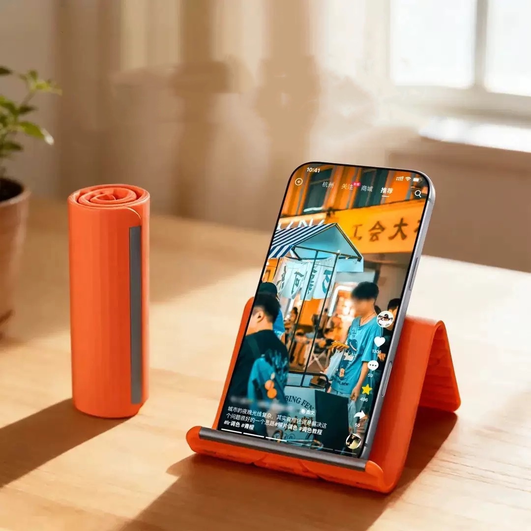 Tablet Accessory - 怠惰な携帯電話スタンド シリコン製デスクトップタブレット/ノートパソコンホルダー クリエイティブで柔軟な折りたたみ式変形スタンド 旅行用アクセサリー