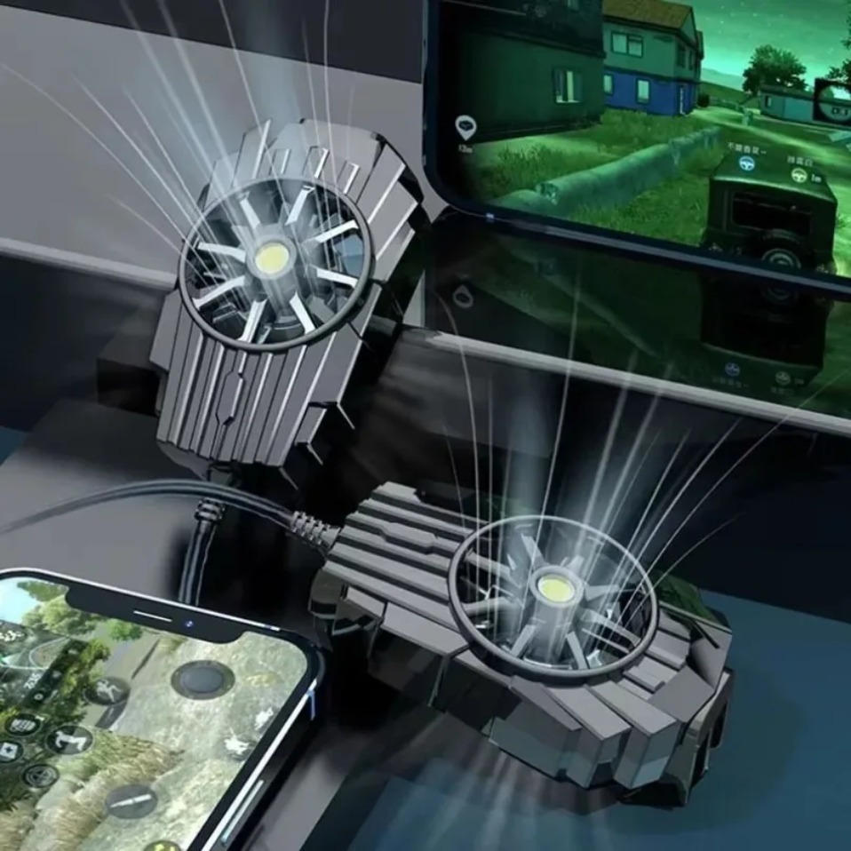 Android Tablet Gaming Accessories - ポータブルバッククリップ冷却ミニ空冷式携帯電話ラジエーター iPhone 15 iOS Android ゲームアクセサリー