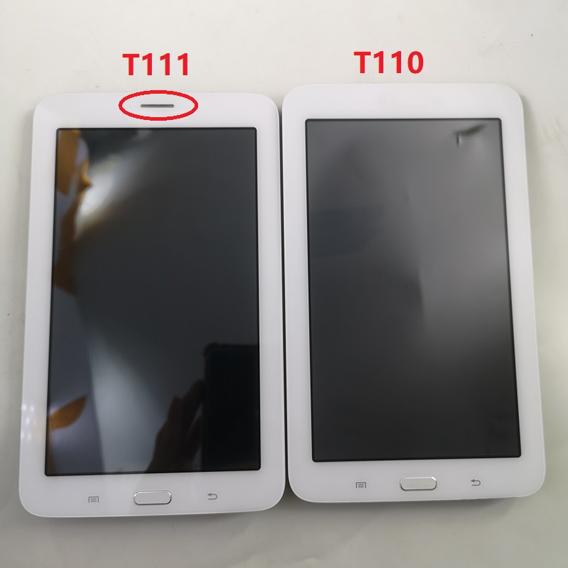 Tablet Accessories For Samsung - 携帯電話用のLCDディスプレイ,Samsung Galaxy用のセンサー付きアセンブリスクリーン,モデルSM-T110,t111,7インチ