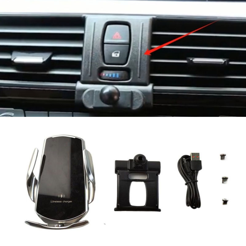 Bmw Accessories Tablet Holder - 15 ワット高速充電ワイヤレス充電器カーマウント電話ホルダー自動クランプ 2013-2019 BMW 318 320i