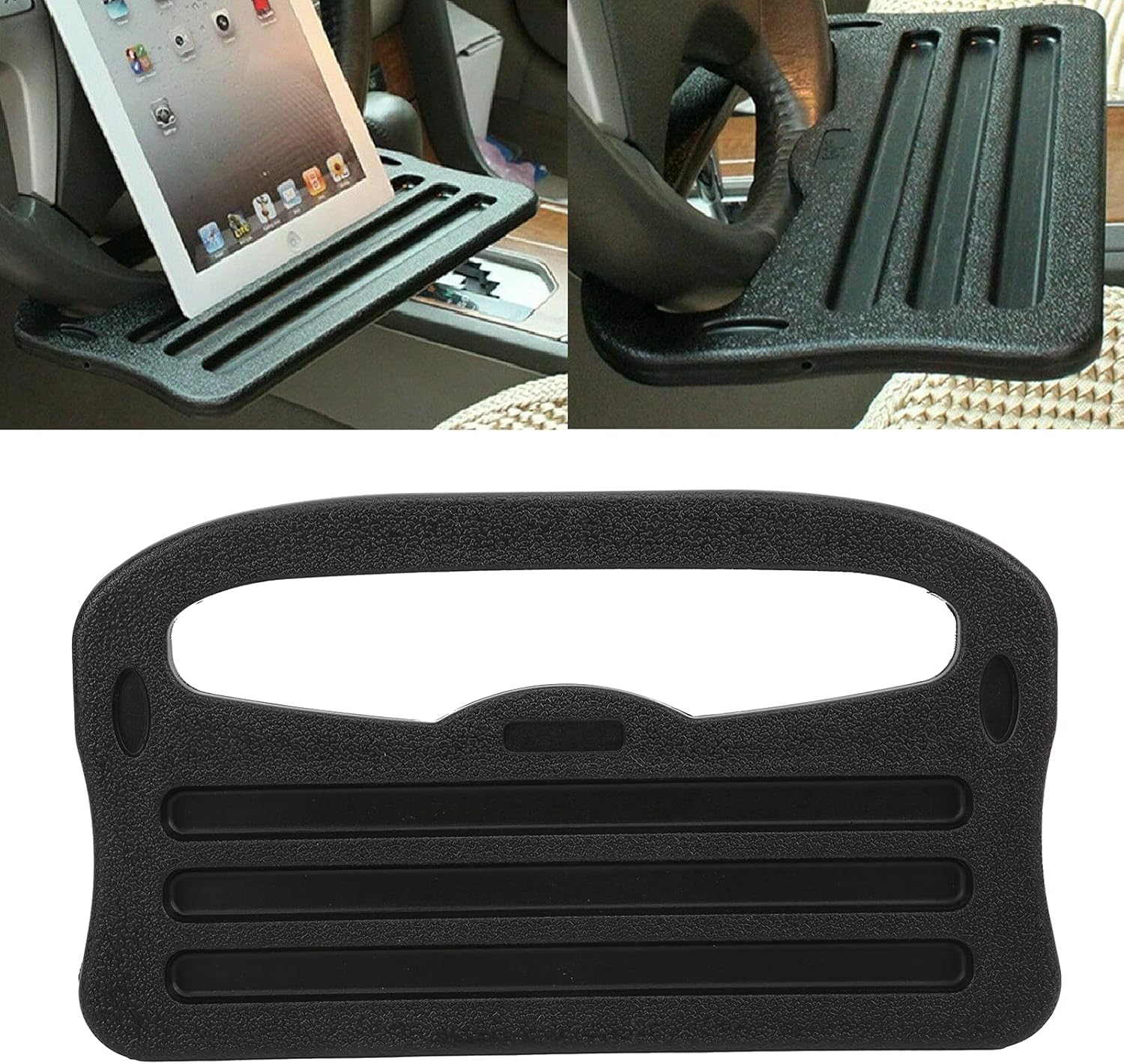 Tablet Accessory - 2in1 車のステアリングホイールトレイ自動車インテリア収納オーガナイザーアクセサリーラップトップタブレット IPad ノートブック車旅行テーブル用