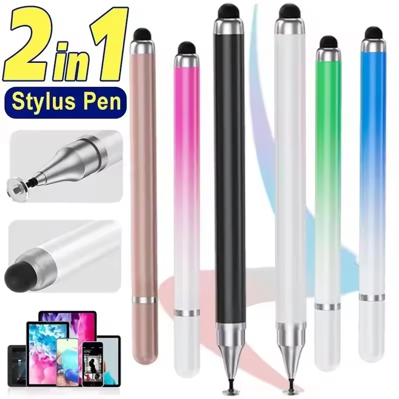 Tablet Accessory - タブレット、モバイル、Android、IOSフォン、iPad用2in1ユニバーサルスタイラスペン、描画タブレットペン、静電容量式タッチスクリーンペン