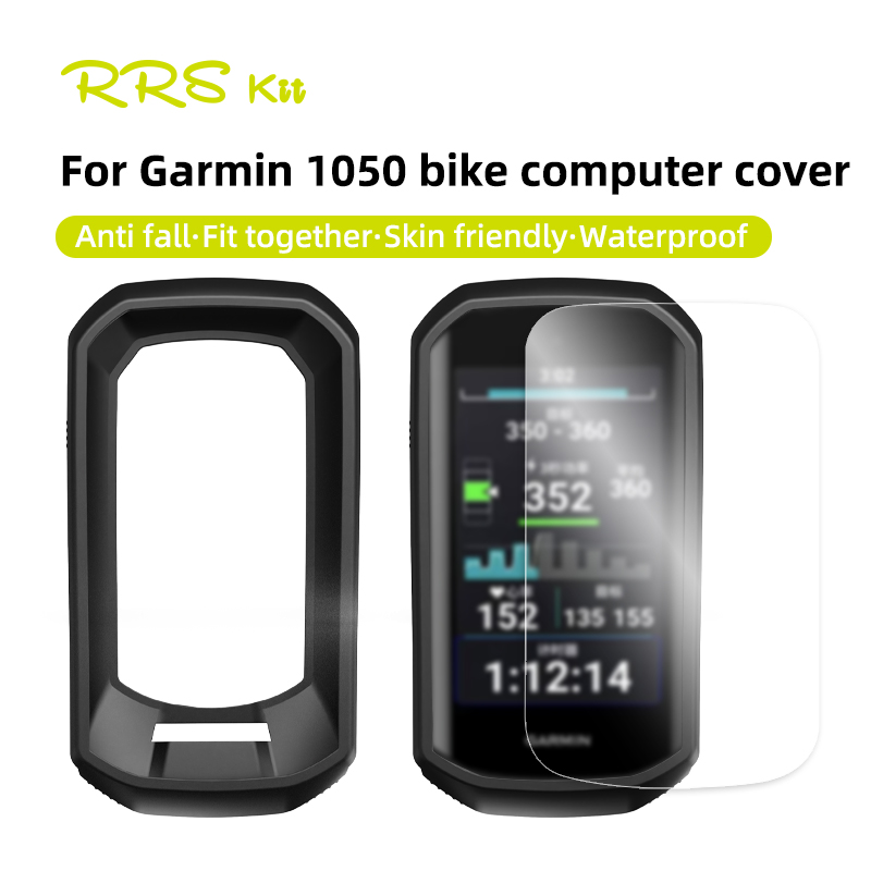 Tablet Accessory - ガーミン用ソフトエッジシリコン保護ケース,スクリーンプロテクター,サイクリングアクセサリー,バイクコンピューター,1050