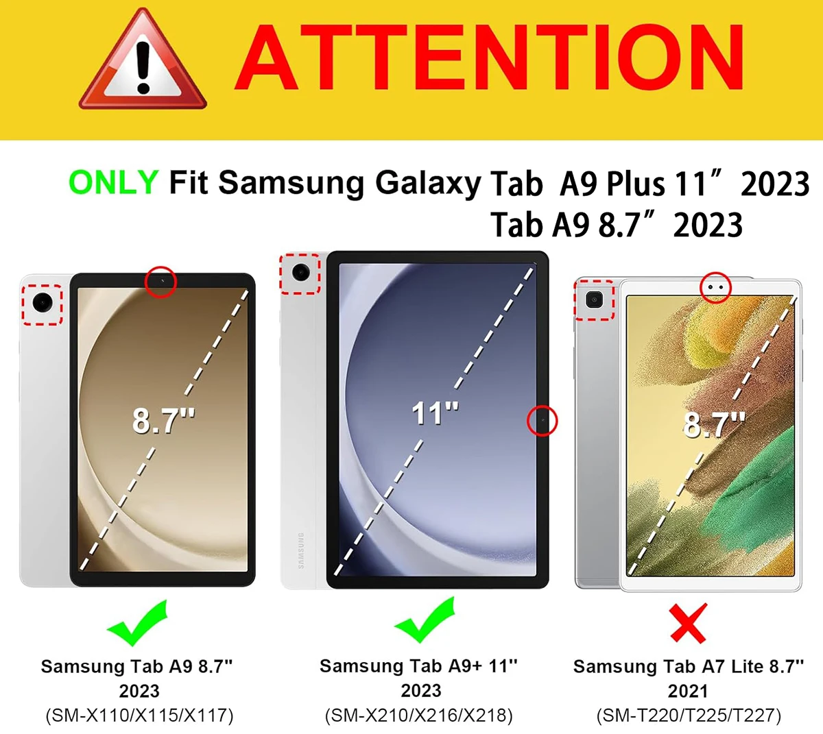 Samsung Galaxy 2023 Tab A9 SM- - Tablet A9 Accessories のレビューと価格
