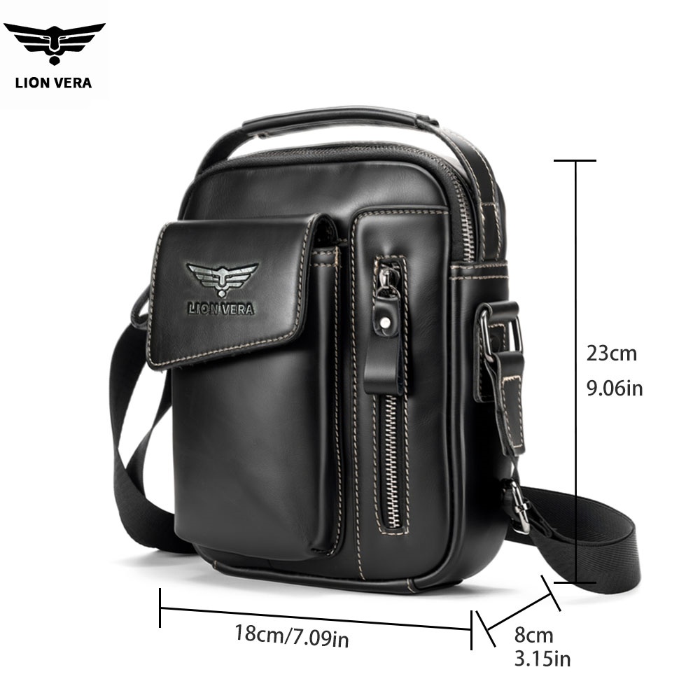LION VERA メンズ本革ショルダーバッグ 7インチタブ - Tablet Shoulder Bag のレビューと価格