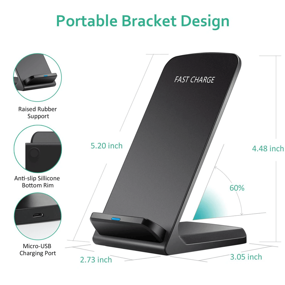 Qiワイヤレス高速充電器充電パッドスタンドドック（サムスンギ - Wireless Charging Pad のレビューと価格