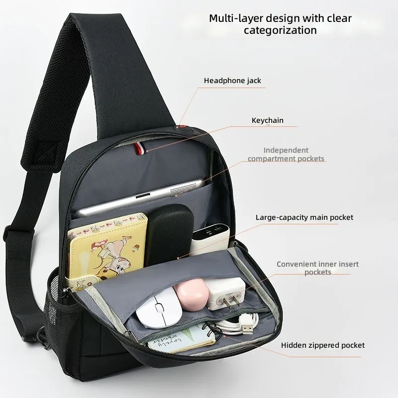 大容量iPadバッグ メンズ用 クロスボディストラップ付き  - Tablet Shoulder Bag のレビューと価格