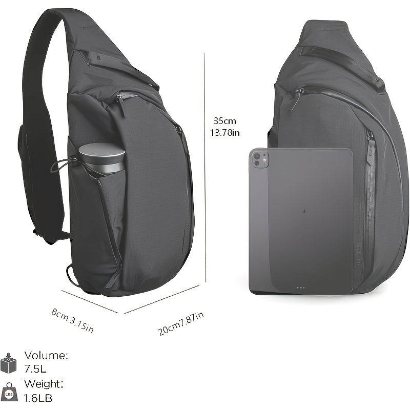 右肩用チェストバッグ 7.5L - クロスボディバッグ、スリ - Tablet Shoulder Bag のレビューと価格