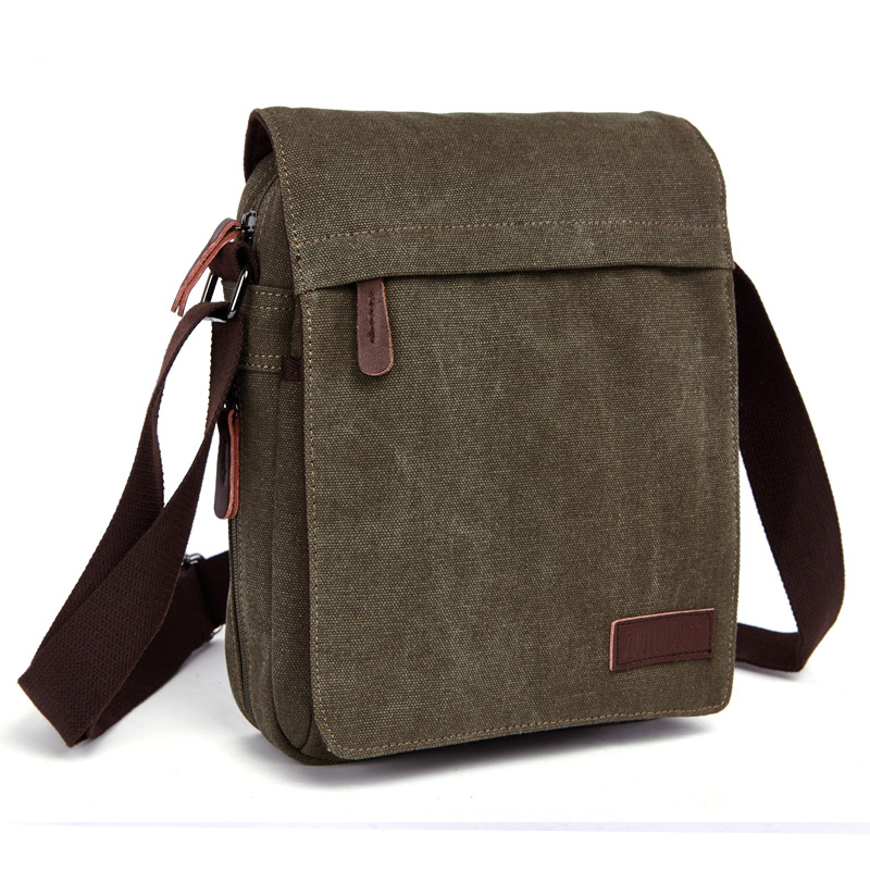カジュアル男性ショルダーバッグヴィンテージキャンバスファッシ - Tablet Shoulder Bag のレビューと価格