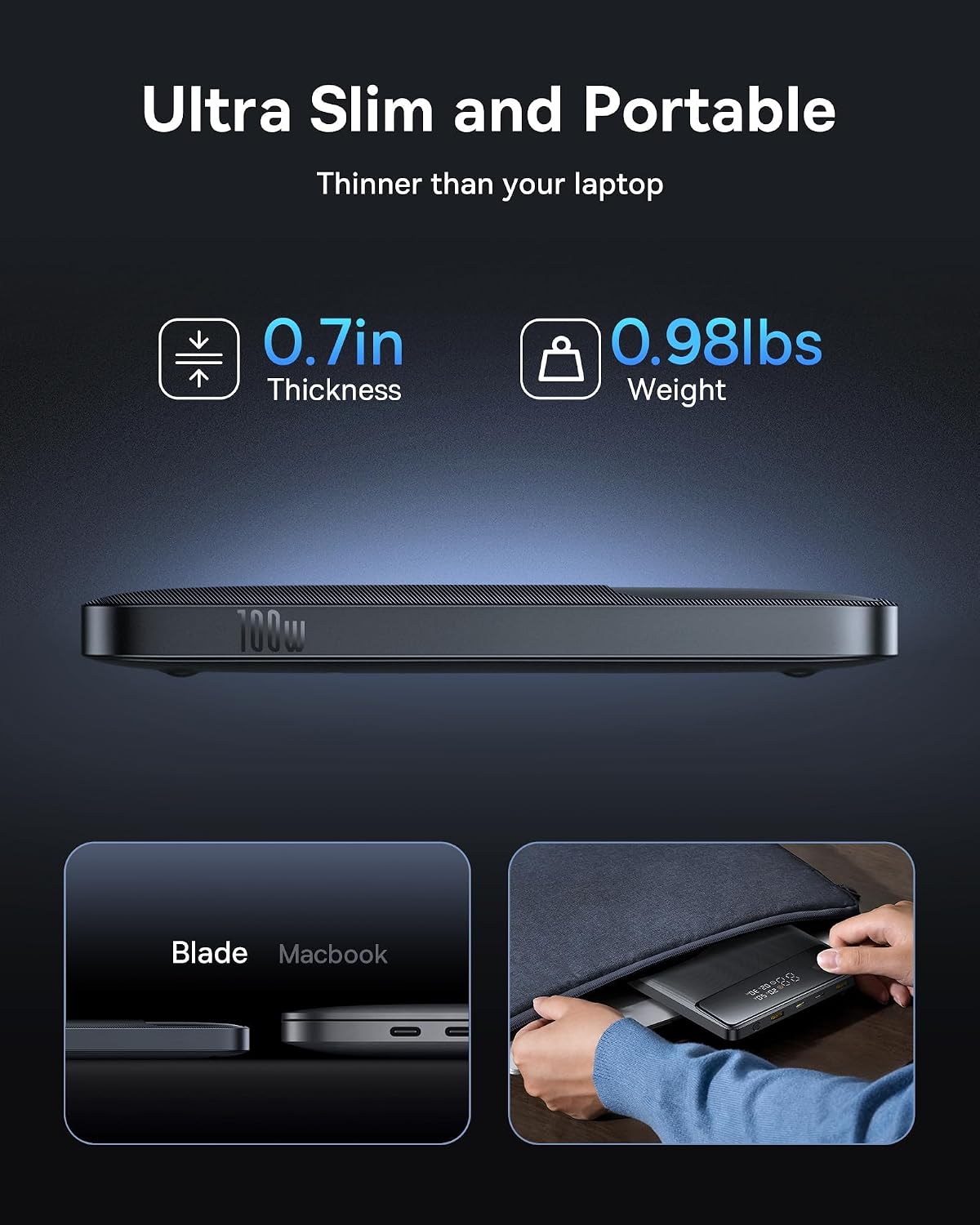 Baseus ノートパソコン用ポータブル充電器 100W 2 - Accessories For Android Tablet のレビューと価格