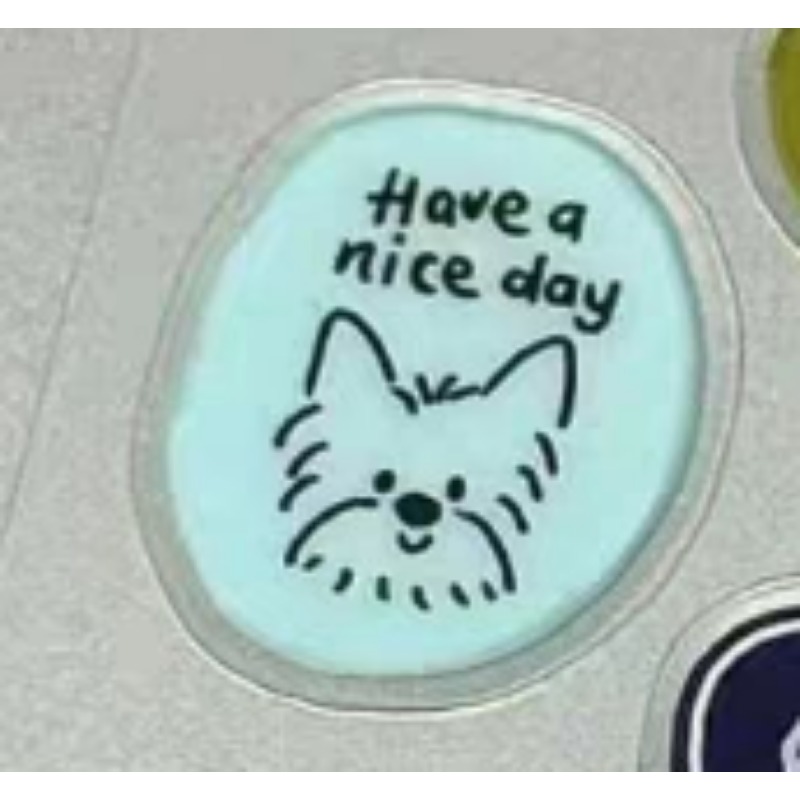 かわいい漫画の猫犬3D透明樹脂ステッカーゼリーデカールDIY - Tablet Accessory のレビューと価格