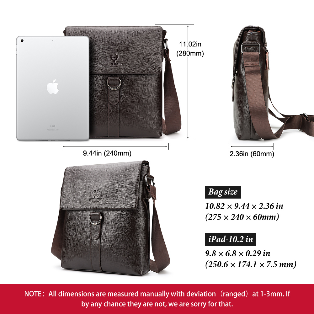 男性用本革ショルダーバッグ,カジュアルメッセンジャーバッグ, - Tablet Shoulder Bag のレビューと価格
